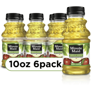 Minute Maid 100% Apple Fruit Juice Drink, 10 fl oz, 6 Bottles