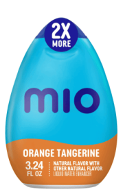 MiO Vitamins Orange Tangerine Sugar Free Water Enhancer with 2X More, 3.24 fl oz Big Bottle
