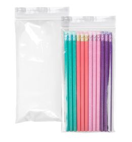 Clear Zip Bags 4 x 8 Inch. Pack of 1000 Plastic Reclosable Zipper Bags 2 Mil. Resealable Plastic Bags. Waterproof Poly Bags Reclosable. Baggies f