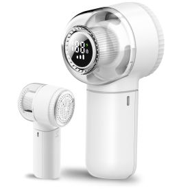 Electric Fabric Shaver With 3 Speeds Lint Brush Digital Display Safe Protection Portable Rechargeable Lint Remover 6 Blades Sweater Defuzzer For