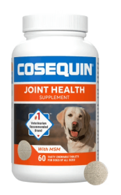 Nutramax Cosequin Maximum Strength Joint Health Supplement for Dogs, 60 Chewable Tablets