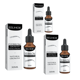 EELHOE Eyebrow Liquid - Black, Dense Natural Essential Oil Liquid For Thick Eyebrow Repair, Gentle Moisturizing Care Liquid (muscle supportOption: 3pcs)