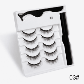 A Pair Of False Eyelashes With Magnets In Fashion (muscle supportOption: 5pc 02)