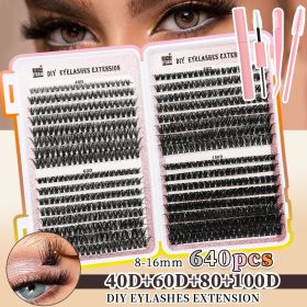 32 Rows Of Eyelashes Book Cluster 640 Segmented Lashes Set (muscle supportOption: Style2)