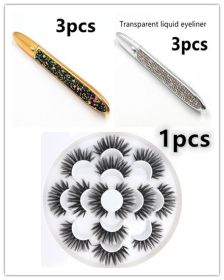 False Eyelashes Self-adhesive Eyeliner Multicolor (muscle supportOption: Mix packing-Set)