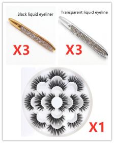 False Eyelashes Self-adhesive Eyeliner Multicolor (muscle supportOption: Mix packing-Set1)
