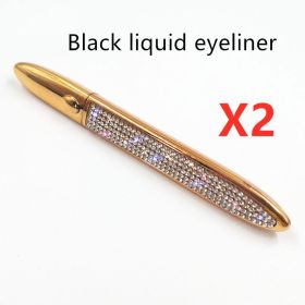 False Eyelashes Self-adhesive Eyeliner Multicolor (muscle supportOption: Full Diamond 2pcs-Black)