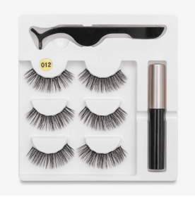 A Pair Of False Eyelashes With Magnets In Fashion (muscle supportOption: 5PC 012 style)