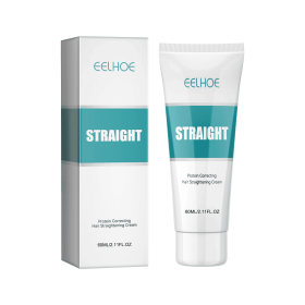 EELHOE Protein Corrective Straightening Cream Smoothes Frizz Repairs Split Ends Damaged Hair Straightening Leave-In Conditioner (muscle supportOption: 1pcs)