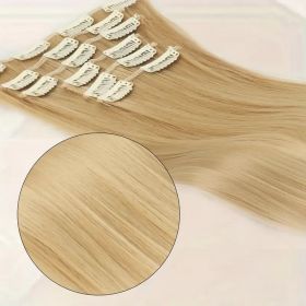 Holdbalance Straight Clip In Hair Extensions 24inch Hair Extensions For Women 6PCS Long Soft Synthetic Natural Hairpieces (muscle supportOption: Kimi27613)