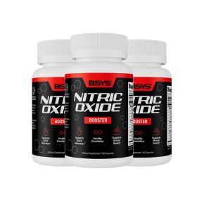 BSYS Nitric Oxide Support  Promotes Healthy Blood Flow  Vascular Relaxation  Muscle Oxygen & Nutrient Delivery  Fatigue Resistance  WorkoutPerfor (muscle supportOption: Three bottles)