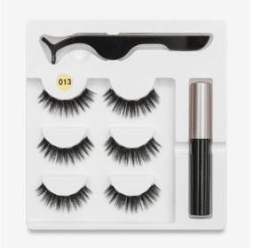 A Pair Of False Eyelashes With Magnets In Fashion (muscle supportOption: 013 style)
