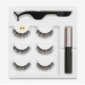A Pair Of False Eyelashes With Magnets In Fashion (muscle supportOption: 014 style)