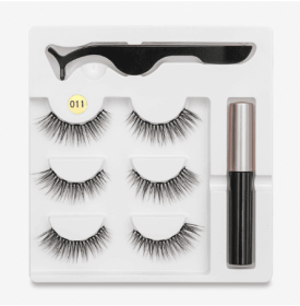 A Pair Of False Eyelashes With Magnets In Fashion (muscle supportOption: 5PC 011 style)