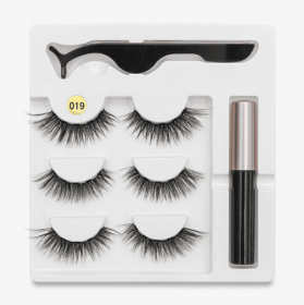 A Pair Of False Eyelashes With Magnets In Fashion (muscle supportOption: 019 style)