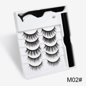 A Pair Of False Eyelashes With Magnets In Fashion (muscle supportOption: 5pc M02)