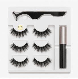 A Pair Of False Eyelashes With Magnets In Fashion (muscle supportOption: 3PC 016 style)