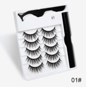 A Pair Of False Eyelashes With Magnets In Fashion (muscle supportOption: 5pc 01)