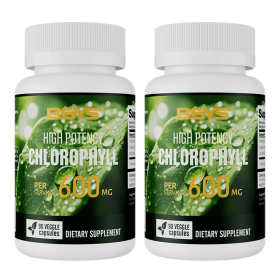 BSYS Chlorophyll Capsules  Fat Metabolism Support Aid Blood Purification & Detox Boost  Digestive Health & Constipation Relief Helper  Immune Sys (muscle supportOption: Two bottles)
