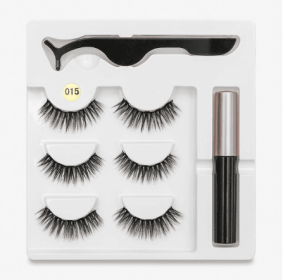 A Pair Of False Eyelashes With Magnets In Fashion (muscle supportOption: 5PC 015 style)