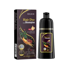EELHOE Black Shampoo Natural Brown He Shou Wu Black Moisturizing Shampoo Cleansing & Repairing Softening Shampoo (muscle supportOption: Indescribable)
