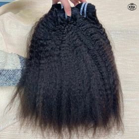 Single Donor Raw Indian Unprocessed Hair Vendors (muscle supportOption: Kinky Straight-10Inches)