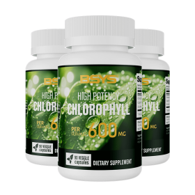 BSYS Chlorophyll Capsules  Fat Metabolism Support Aid Blood Purification & Detox Boost  Digestive Health & Constipation Relief Helper  Immune Sys (muscle supportOption: Three bottles)