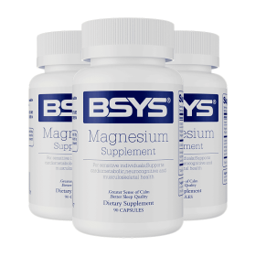 BSYS Magnesium Supplements Sleep & Anxiety Relief Aid  Muscle Relaxation Support  Heart Health & Blood Sugar Balance Formula  Cognitive Function (muscle supportOption: Three bottles)