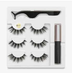 A Pair Of False Eyelashes With Magnets In Fashion (muscle supportOption: 017 style)