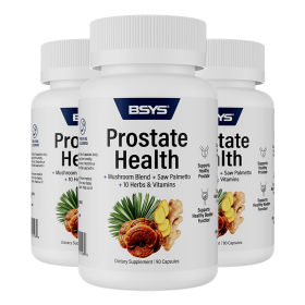 BSYS Prostate Health Capsules Urinary & Bladder Wellness Support  Anti-Inflammatory Balance  Antioxidant Protection  Immune Health Aid  Men's Pro (muscle supportOption: Three bottles)