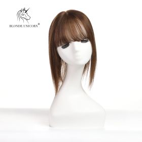 Blonde Chestnut Brown Hand Made Real Human Hair Toppers For Women (muscle supportOption: Golden)