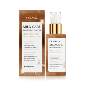 OceAura Antique Bronze Body Shimmer Oil, Shimmering Antique Bronze Liquid, Rose Gold Highlighter Oil, Waterproof Moisturizing Massage. (muscle supportOption: 3pcs)