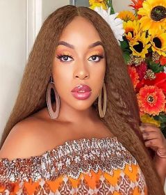 Lace Female Non-toxic Wig, Soft Natural Brown Blonde Hair, High-temperature Fiber, , Non-adhesive 13X2.5 Lace Area, Versatile Wig (muscle supportOption: Brown-30inch)