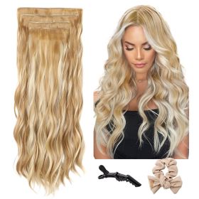 Holdbalance Clip In Hair Extensions Long Straight Wavy Synthetic Hairpiece,Natural & Soft Hair &Blends Well Hair Extension, Daily Use, Party Use (muscle supportOption: 27H613)