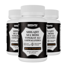 BSYS Xilaizhi Capsules 90 Capsules  Men's Vitality & Energy  Anti-Fatigue Brain Health Support  Hormone Balance Office Workers Seniors Antioxidan (muscle supportOption: Three bottles)