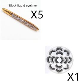 False Eyelashes Self-adhesive Eyeliner Multicolor (muscle supportOption: Mix packing-Set4)