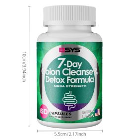 BSYS 7 Day Colon Cleanse & Detox Formula 60's (muscle supportOption: 1Bottle)