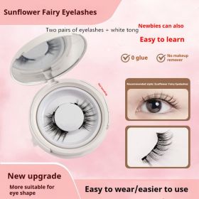 Magnetic Suction False Eyelashes Little Devil Supernatural Magnet Suit (muscle supportOption: UBS013-2pair Eyelash Plus White Clip)