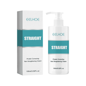 EELHOE Protein Corrective Straightening Cream Smoothing Frizz Repairing Damaged Hair Leave-In Smoothing Conditioner (muscle supportOption: 1pcs)