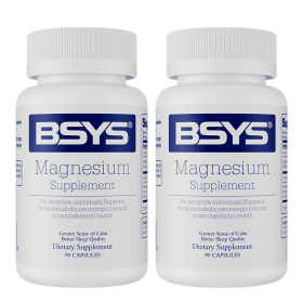 BSYS Magnesium Supplements Sleep & Anxiety Relief Aid  Muscle Relaxation Support  Heart Health & Blood Sugar Balance Formula  Cognitive Function (muscle supportOption: Two bottles)