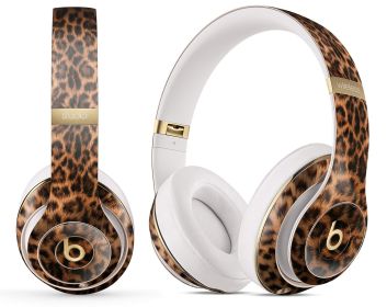 Mirrored Leopard Hide - Full Body Skin Decal Wrap Kit for Beats by Dre (Skin Finish: Soft-Matte, Version: Beats Studio 2 Remastered)