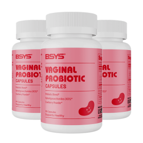 BSYS Vagina Probiotic Capsules Vagina Health Support Formula Yeast Balance UTI Prevention Aid Menopausa Wellness Vaginal Dryness Relief Antibioti (muscle supportOption: 3pcs)
