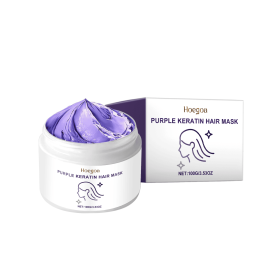 Hoegoa Keratin Purple Hair Mask Nourishing Moisturizing For Dry And Frizzy Hair Smooth And Shiny Care Mask (muscle supportOption: 1pcs)