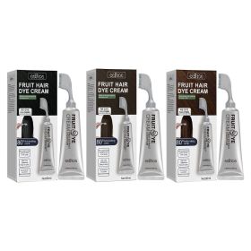 Natural Gentle Long-lasting Easy To Color Hair Cream (muscle supportOption: Black-3PC)