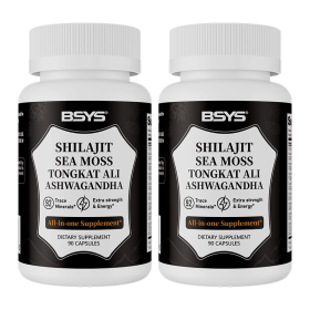 BSYS Xilaizhi Capsules 90 Capsules  Men's Vitality & Energy  Anti-Fatigue Brain Health Support  Hormone Balance Office Workers Seniors Antioxidan (muscle supportOption: Two bottles)