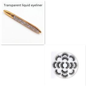 False Eyelashes Self-adhesive Eyeliner Multicolor (muscle supportOption: Full Diamond set-Transparent)
